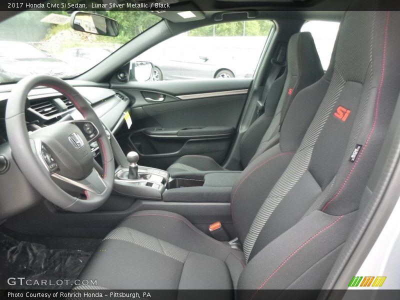 Front Seat of 2017 Civic Si Sedan