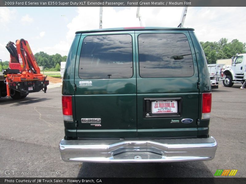 Forest Green Metallic / Medium Flint 2009 Ford E Series Van E350 Super Duty XLT Extended Passenger