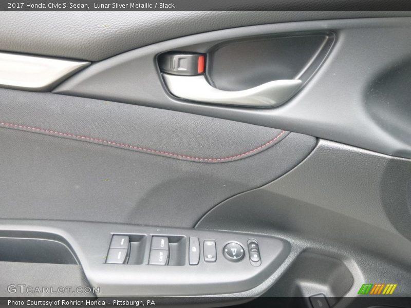 Lunar Silver Metallic / Black 2017 Honda Civic Si Sedan