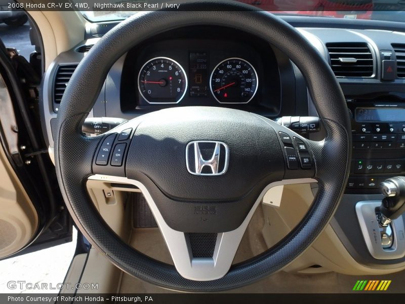 Nighthawk Black Pearl / Ivory 2008 Honda CR-V EX 4WD