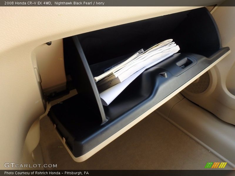 Nighthawk Black Pearl / Ivory 2008 Honda CR-V EX 4WD