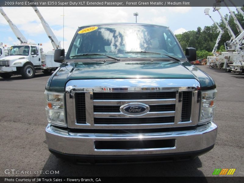 Forest Green Metallic / Medium Flint 2009 Ford E Series Van E350 Super Duty XLT Extended Passenger