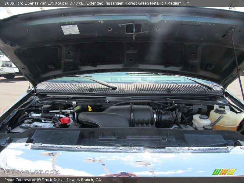 Forest Green Metallic / Medium Flint 2009 Ford E Series Van E350 Super Duty XLT Extended Passenger