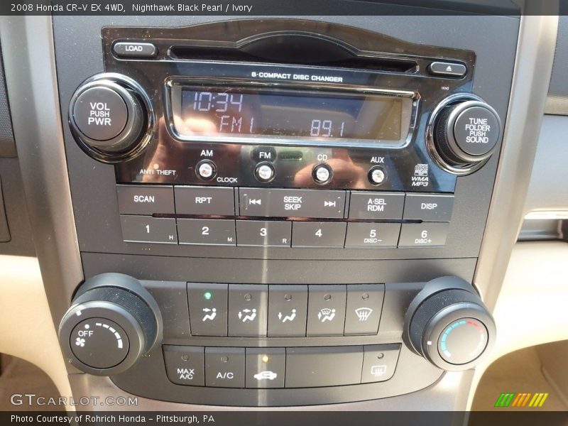 Nighthawk Black Pearl / Ivory 2008 Honda CR-V EX 4WD