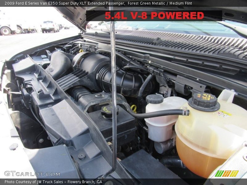 Forest Green Metallic / Medium Flint 2009 Ford E Series Van E350 Super Duty XLT Extended Passenger