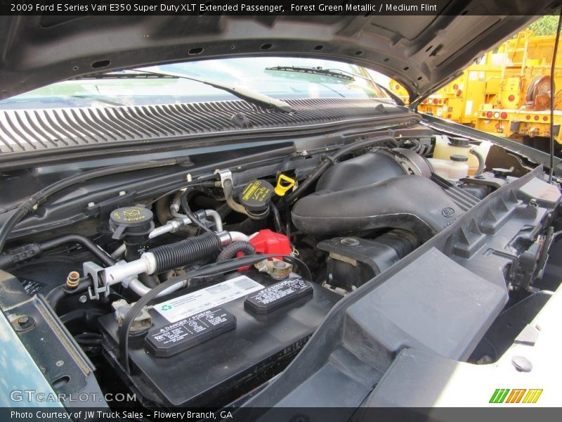 Forest Green Metallic / Medium Flint 2009 Ford E Series Van E350 Super Duty XLT Extended Passenger
