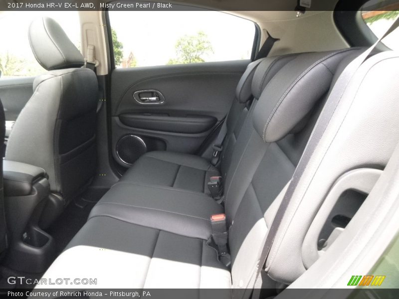 Misty Green Pearl / Black 2017 Honda HR-V EX-L AWD