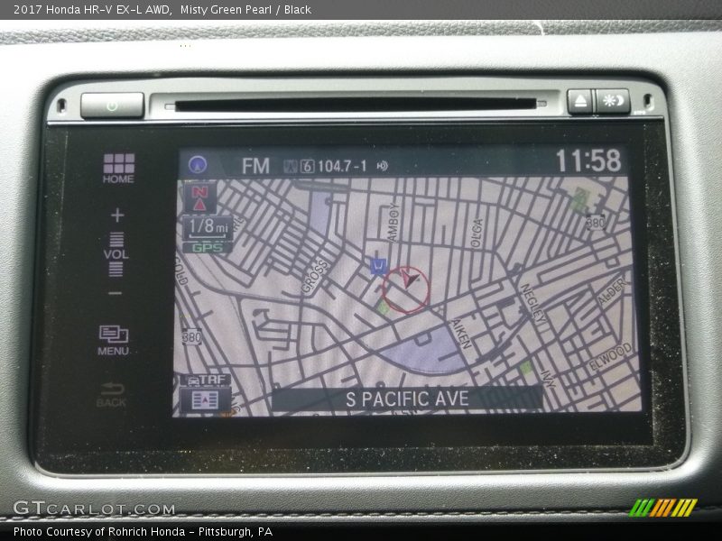 Misty Green Pearl / Black 2017 Honda HR-V EX-L AWD