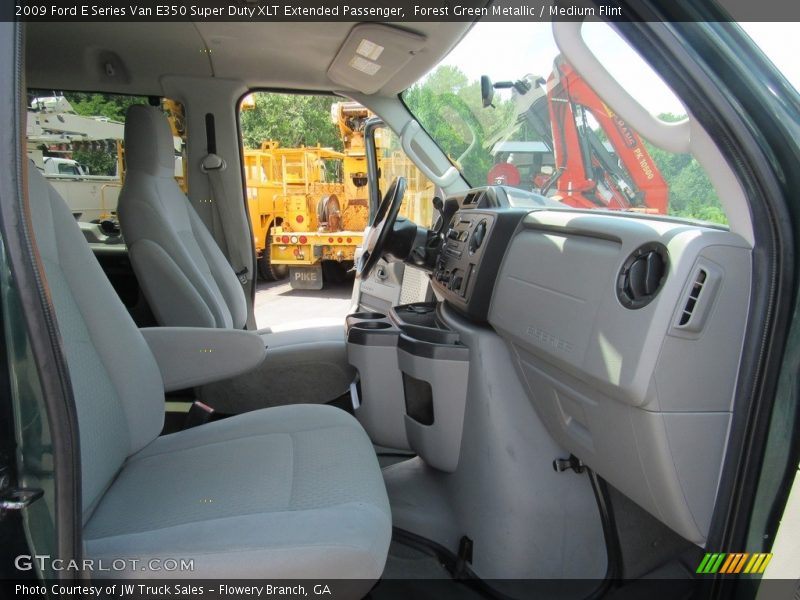 Forest Green Metallic / Medium Flint 2009 Ford E Series Van E350 Super Duty XLT Extended Passenger