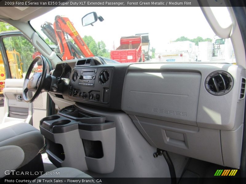 Forest Green Metallic / Medium Flint 2009 Ford E Series Van E350 Super Duty XLT Extended Passenger