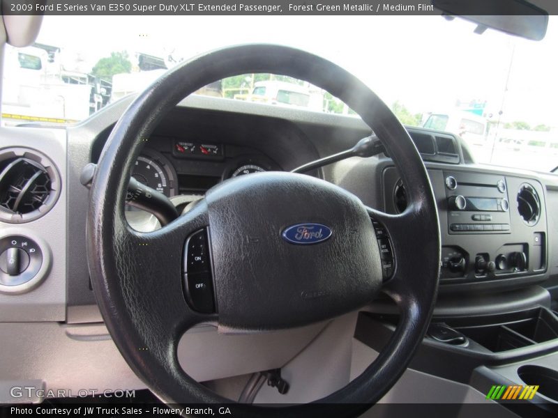 Forest Green Metallic / Medium Flint 2009 Ford E Series Van E350 Super Duty XLT Extended Passenger
