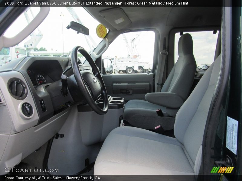 Forest Green Metallic / Medium Flint 2009 Ford E Series Van E350 Super Duty XLT Extended Passenger
