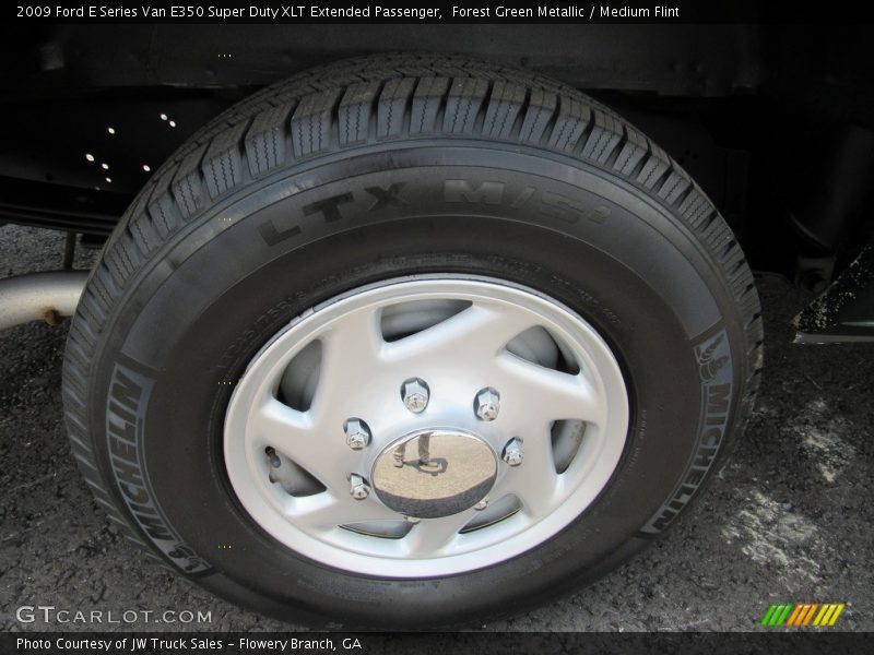 Forest Green Metallic / Medium Flint 2009 Ford E Series Van E350 Super Duty XLT Extended Passenger