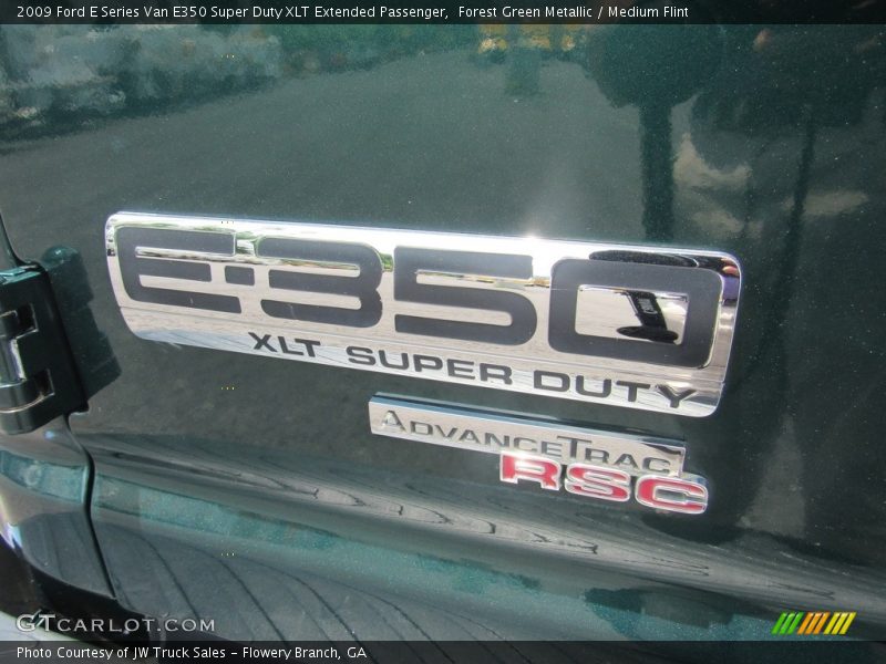 Forest Green Metallic / Medium Flint 2009 Ford E Series Van E350 Super Duty XLT Extended Passenger