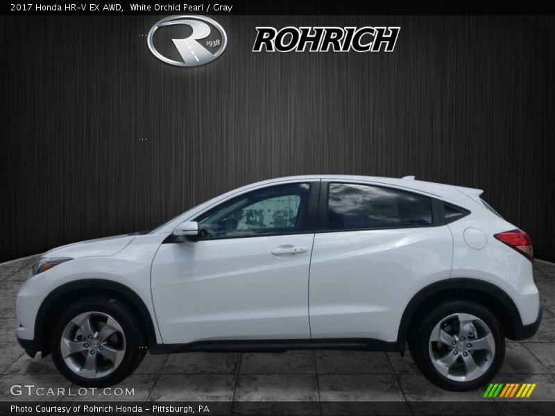 White Orchid Pearl / Gray 2017 Honda HR-V EX AWD