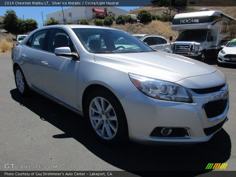 Silver Ice Metallic / Cocoa/Light Neutral 2014 Chevrolet Malibu LT
