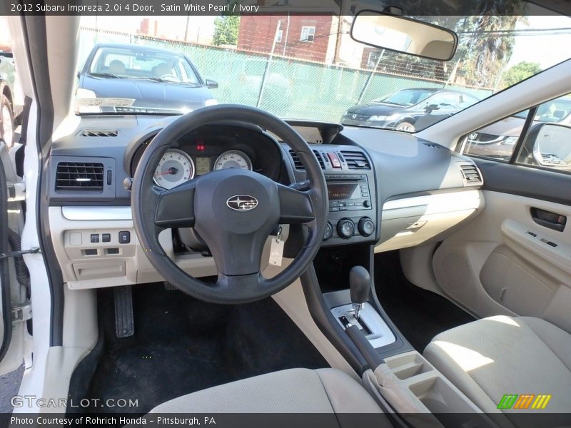 Satin White Pearl / Ivory 2012 Subaru Impreza 2.0i 4 Door