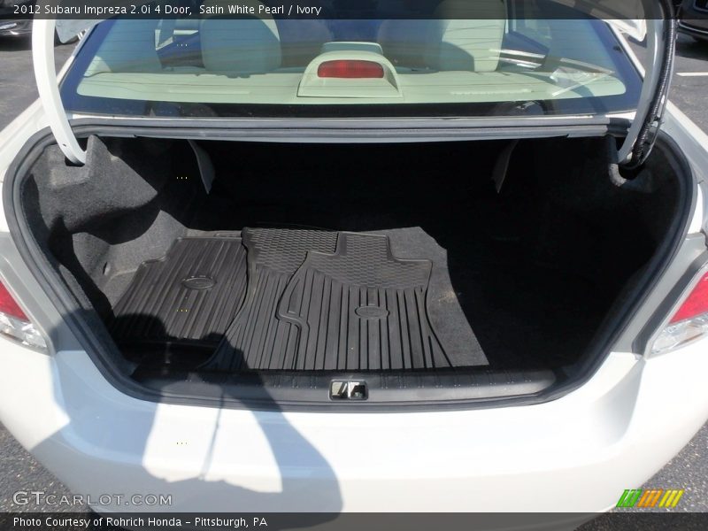 Satin White Pearl / Ivory 2012 Subaru Impreza 2.0i 4 Door