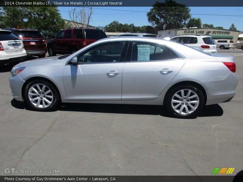 Silver Ice Metallic / Cocoa/Light Neutral 2014 Chevrolet Malibu LT