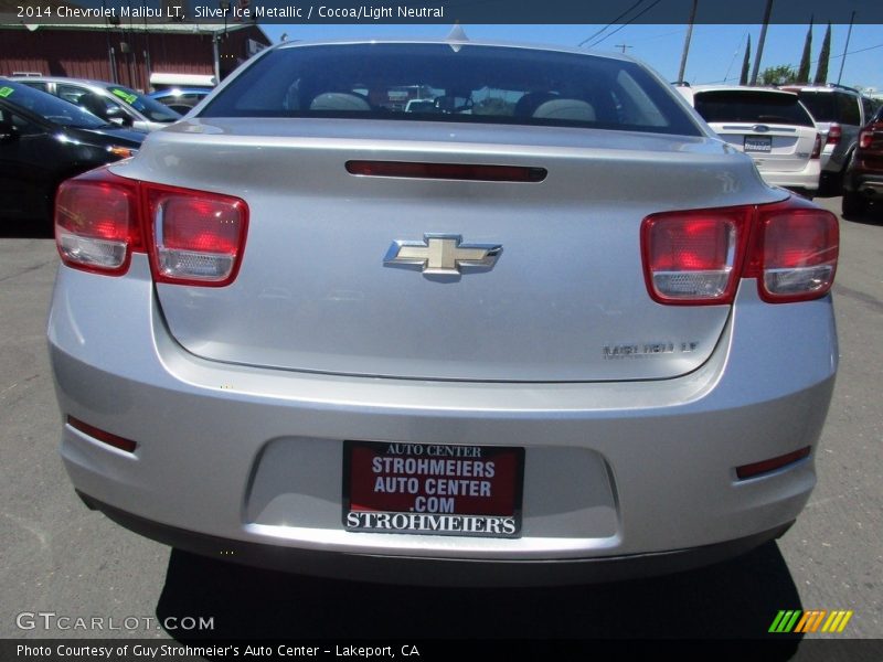 Silver Ice Metallic / Cocoa/Light Neutral 2014 Chevrolet Malibu LT