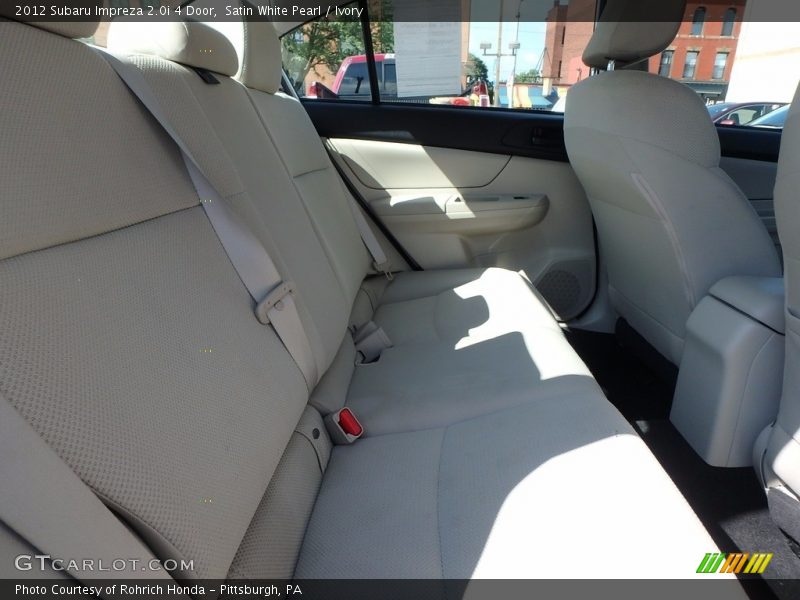 Satin White Pearl / Ivory 2012 Subaru Impreza 2.0i 4 Door