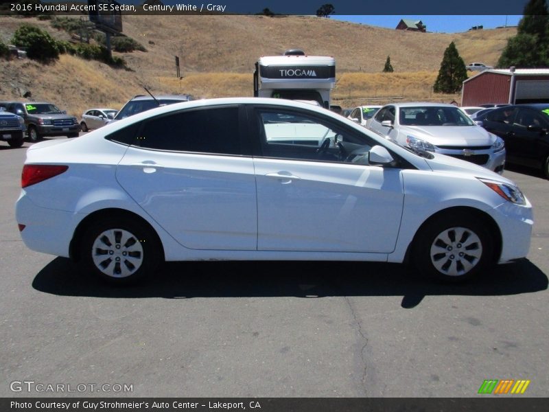 Century White / Gray 2016 Hyundai Accent SE Sedan