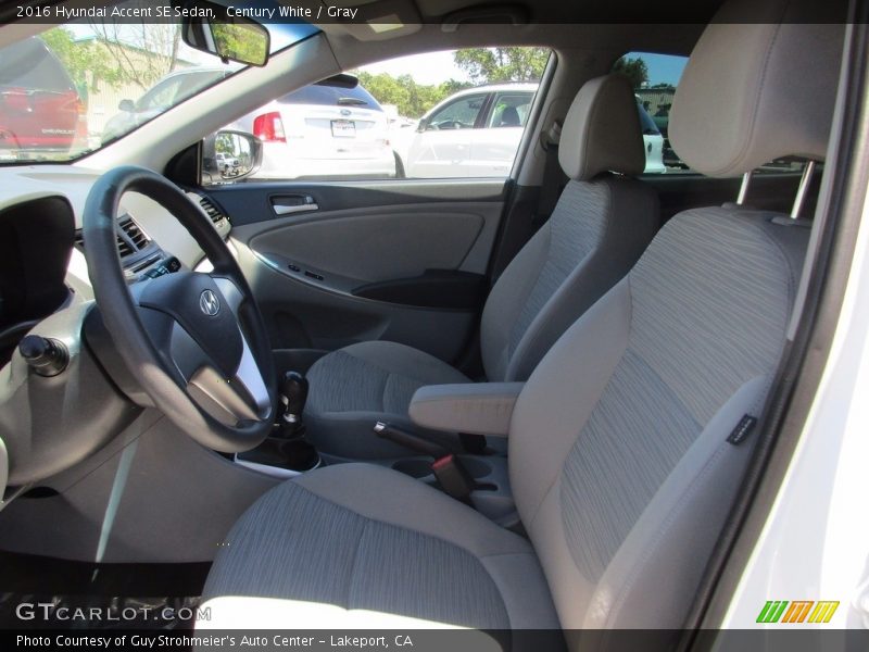Century White / Gray 2016 Hyundai Accent SE Sedan