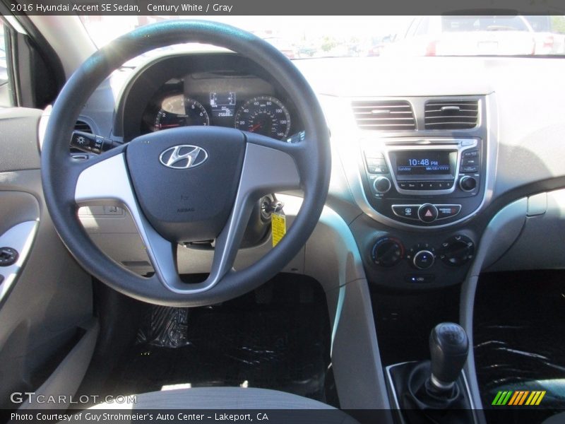 Century White / Gray 2016 Hyundai Accent SE Sedan