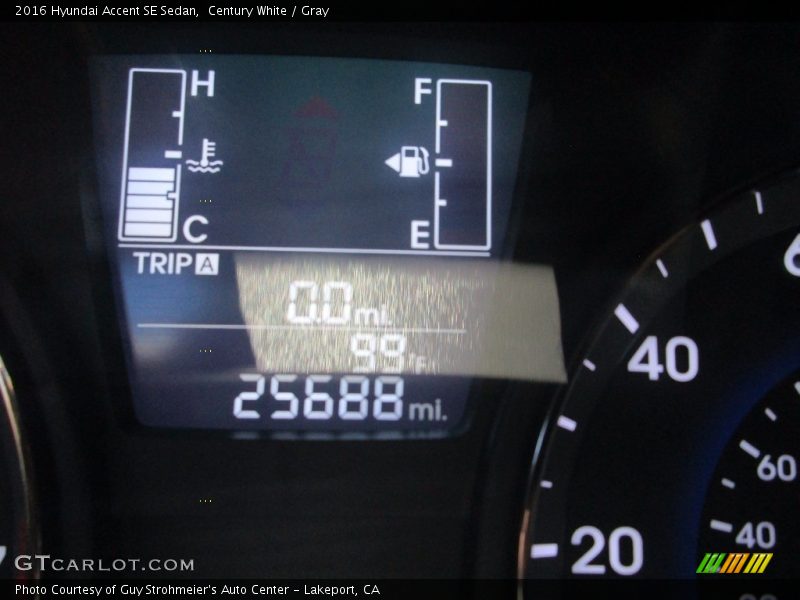 Century White / Gray 2016 Hyundai Accent SE Sedan