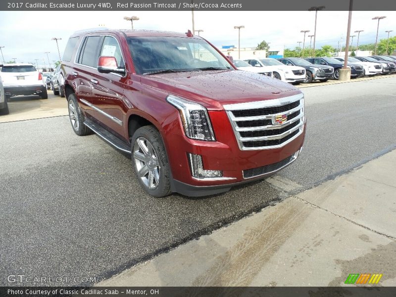 Red Passion Tintcoat / Shale/Cocoa Accents 2017 Cadillac Escalade Luxury 4WD