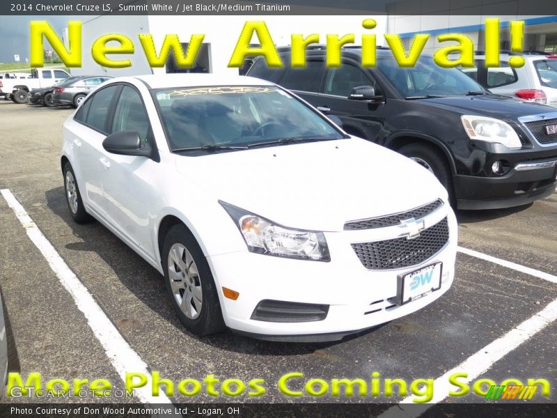 Summit White / Jet Black/Medium Titanium 2014 Chevrolet Cruze LS