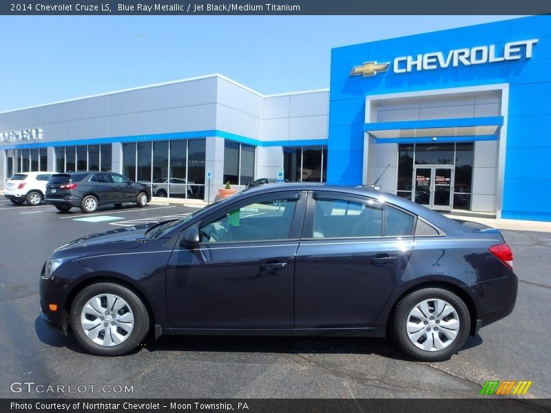 Blue Ray Metallic / Jet Black/Medium Titanium 2014 Chevrolet Cruze LS