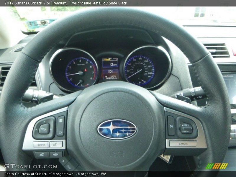 Twilight Blue Metallic / Slate Black 2017 Subaru Outback 2.5i Premium