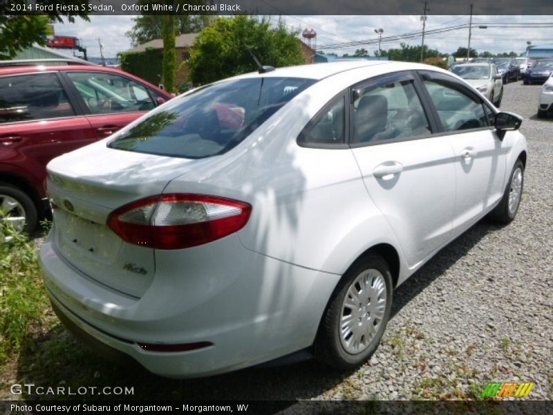 Oxford White / Charcoal Black 2014 Ford Fiesta S Sedan