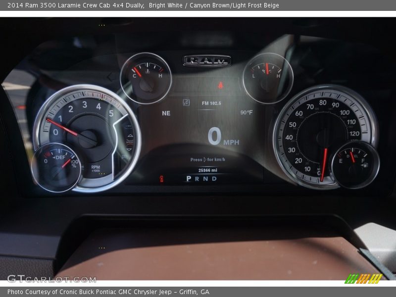 Bright White / Canyon Brown/Light Frost Beige 2014 Ram 3500 Laramie Crew Cab 4x4 Dually