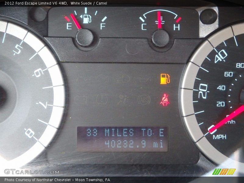 White Suede / Camel 2012 Ford Escape Limited V6 4WD