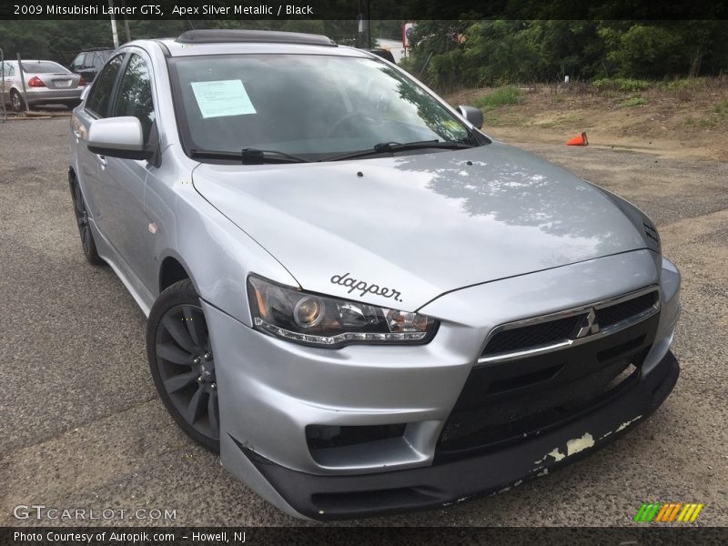 Apex Silver Metallic / Black 2009 Mitsubishi Lancer GTS