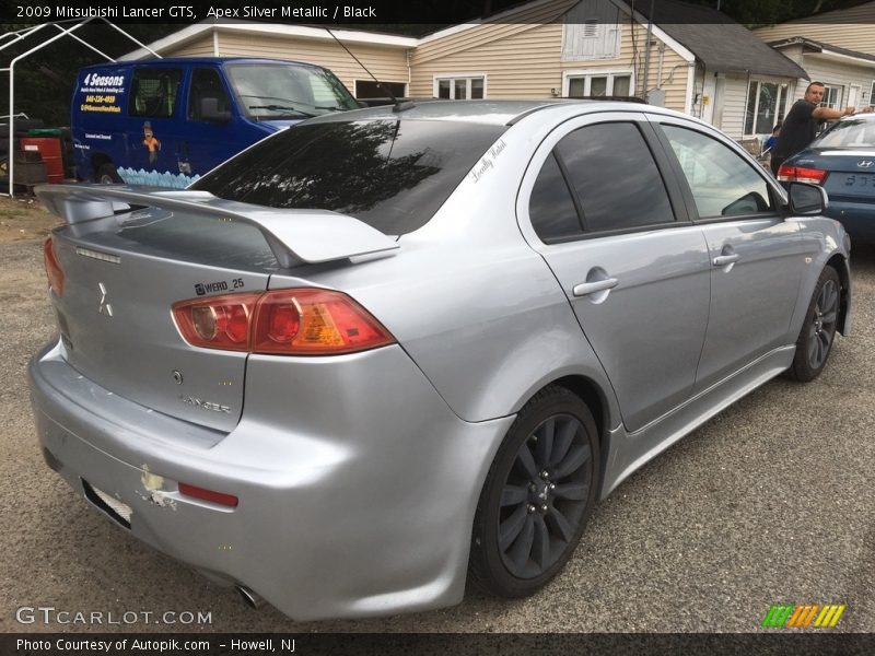 Apex Silver Metallic / Black 2009 Mitsubishi Lancer GTS