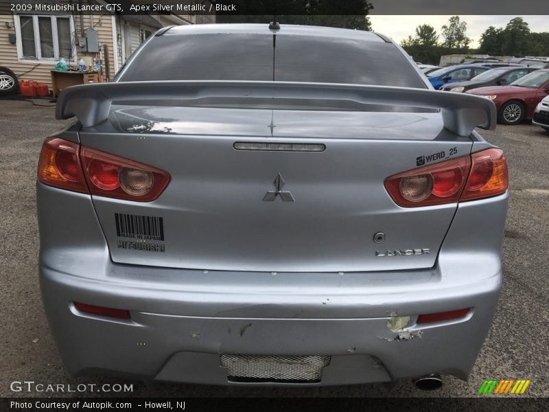 Apex Silver Metallic / Black 2009 Mitsubishi Lancer GTS