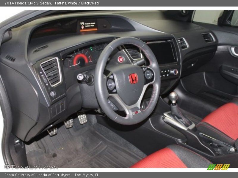 Taffeta White / Black/Red 2014 Honda Civic Si Sedan