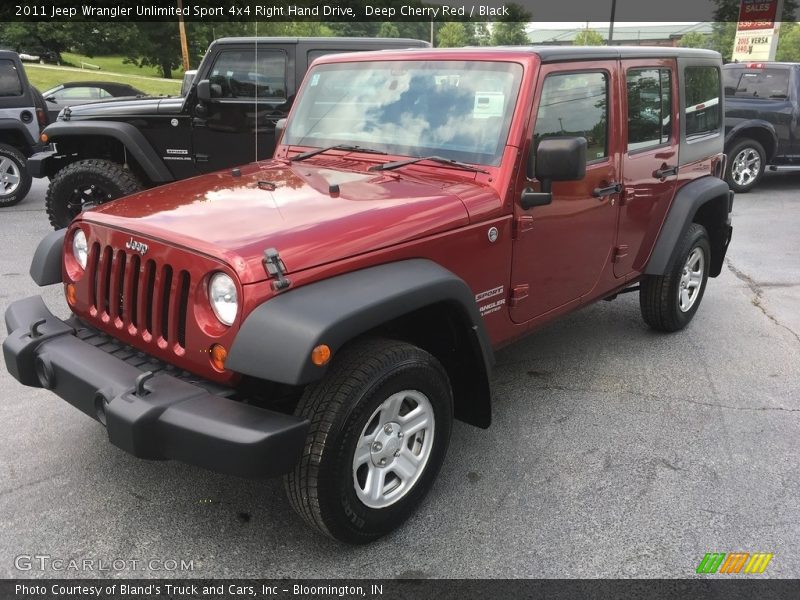 Deep Cherry Red / Black 2011 Jeep Wrangler Unlimited Sport 4x4 Right Hand Drive