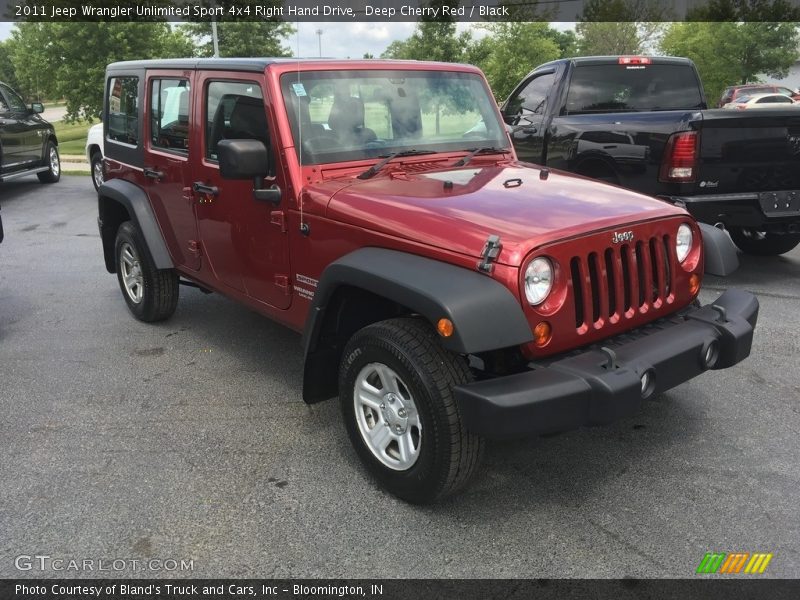 Deep Cherry Red / Black 2011 Jeep Wrangler Unlimited Sport 4x4 Right Hand Drive