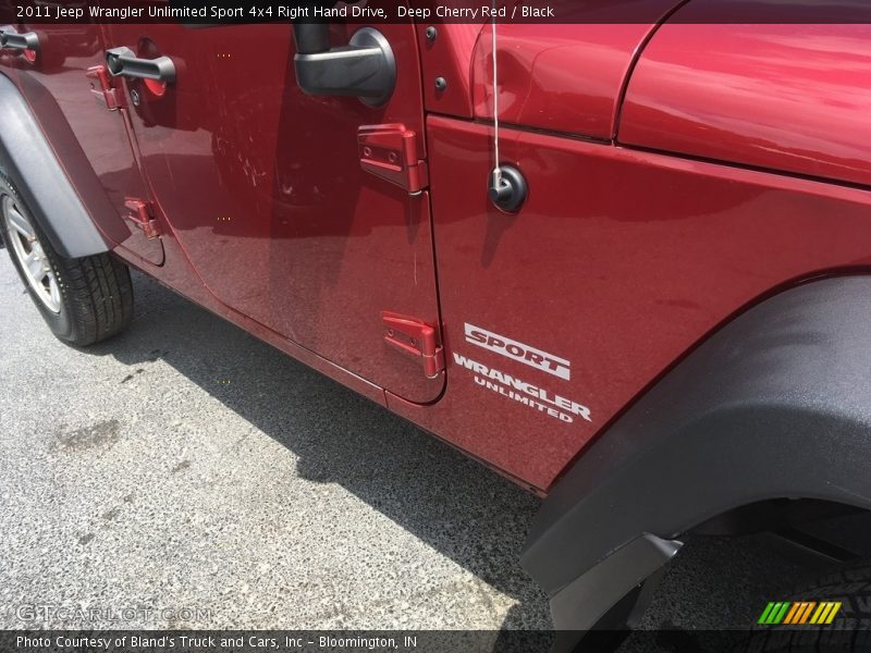 Deep Cherry Red / Black 2011 Jeep Wrangler Unlimited Sport 4x4 Right Hand Drive