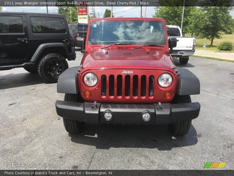 Deep Cherry Red / Black 2011 Jeep Wrangler Unlimited Sport 4x4 Right Hand Drive