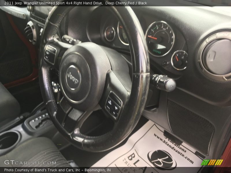 Deep Cherry Red / Black 2011 Jeep Wrangler Unlimited Sport 4x4 Right Hand Drive