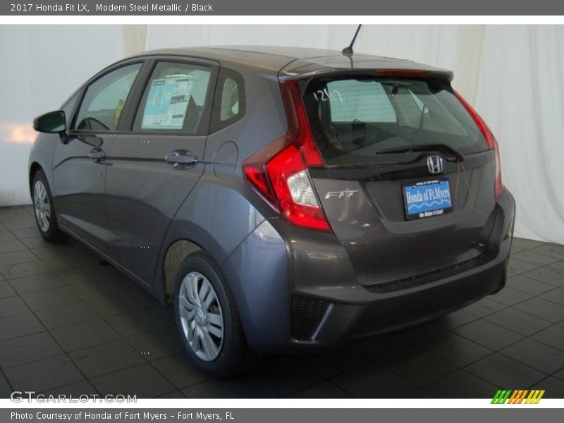 Modern Steel Metallic / Black 2017 Honda Fit LX