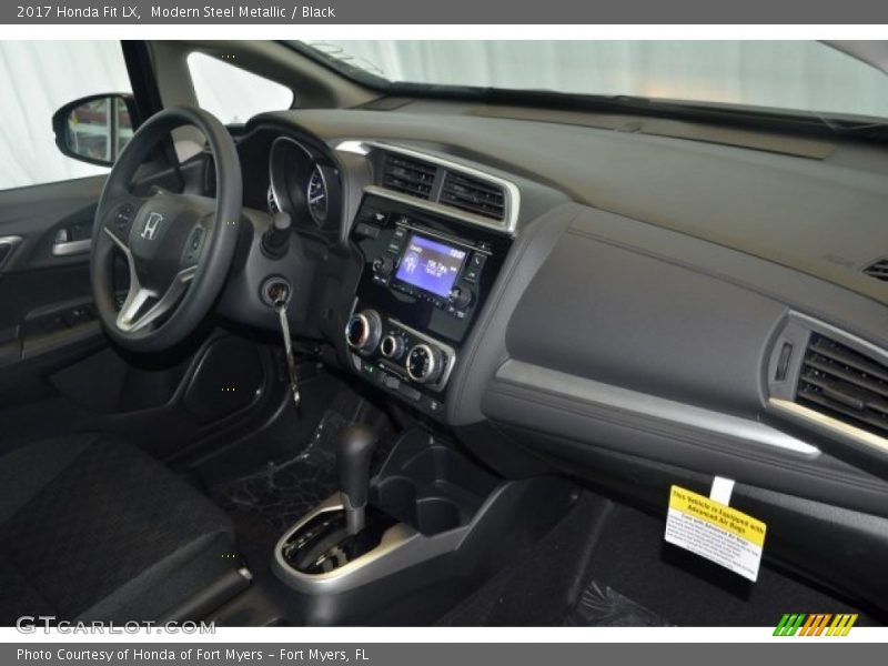 Modern Steel Metallic / Black 2017 Honda Fit LX