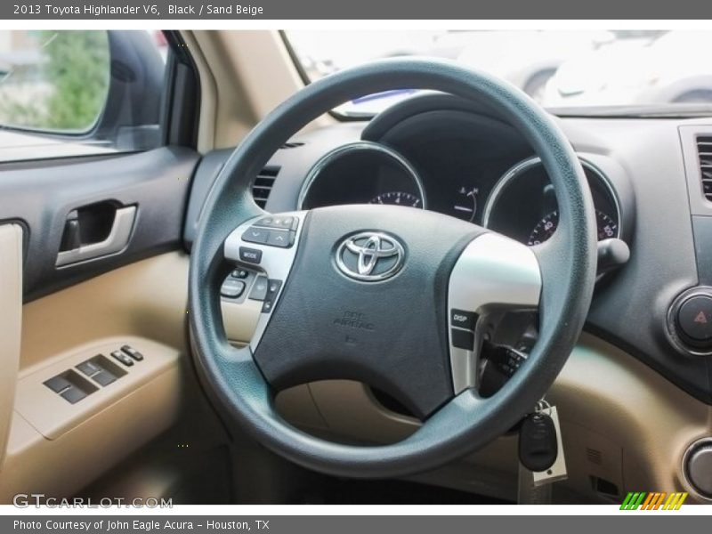 Black / Sand Beige 2013 Toyota Highlander V6