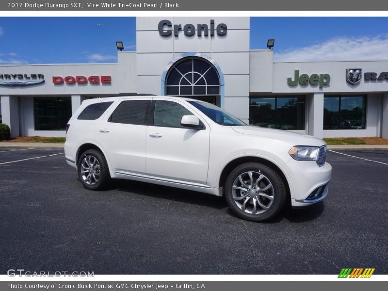 Vice White Tri-Coat Pearl / Black 2017 Dodge Durango SXT