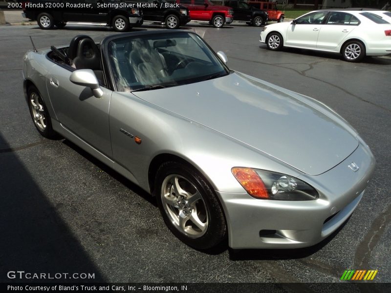 Sebring Silver Metallic / Black 2002 Honda S2000 Roadster